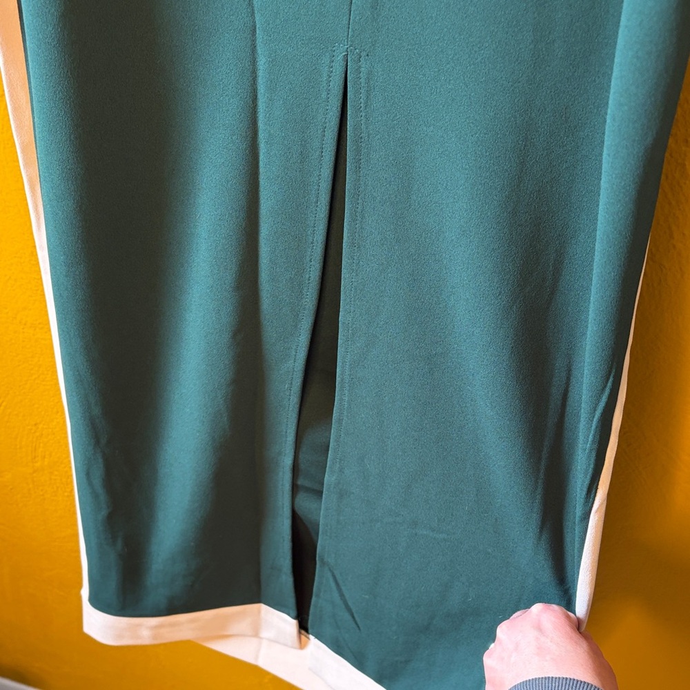 Amazon Elegant Green Strapless Gown with Ivory Accents NWOT SZ L - Picture 5 of 5